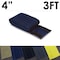 Electriduct Carpet Cable Cover, 3 ft L, 4 in W, 1 Channel, Nylon, Blue CC-SC-4-3-BL - alternate 1